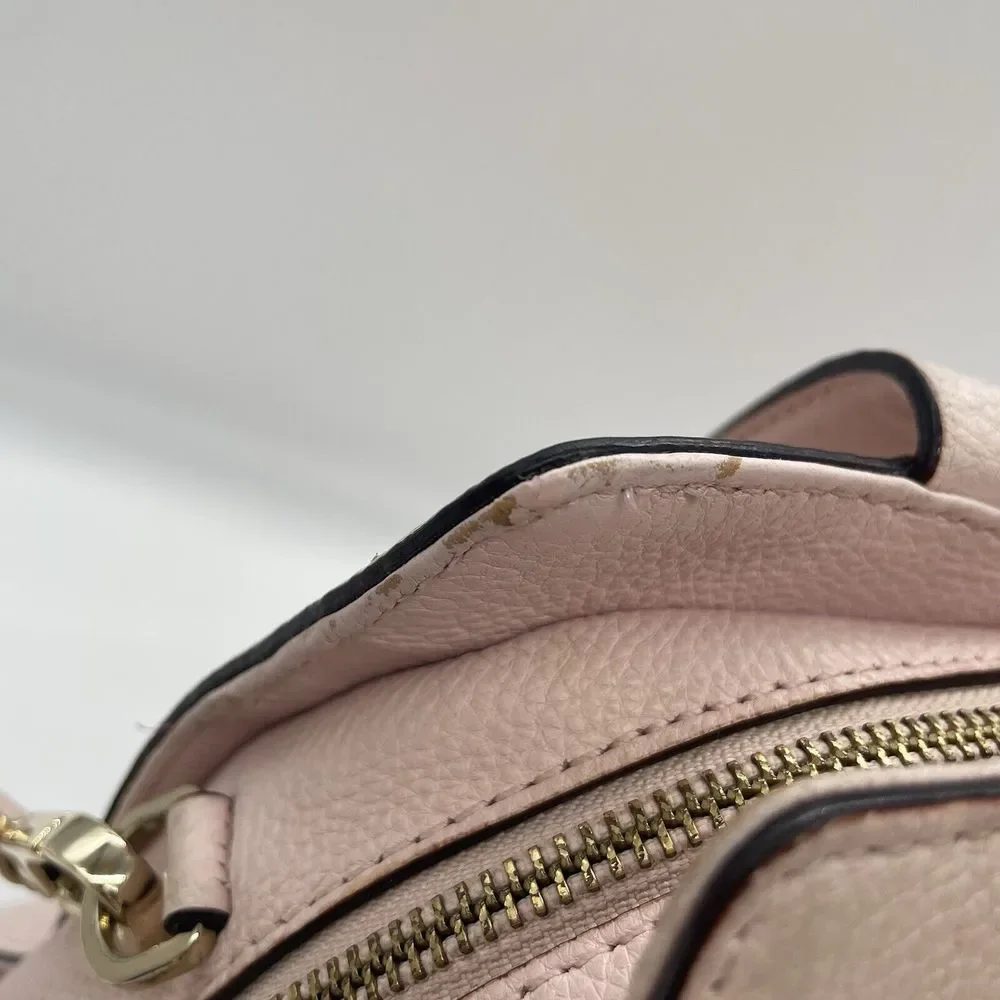 Kate‎ Spade Dominique Pink Leather Street Pebble Purse Handbag Shoulder Strap